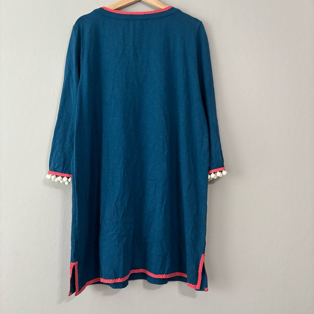 Boden Kasia Blue Pom Pom Tunic Dress - Picture 8 of 8